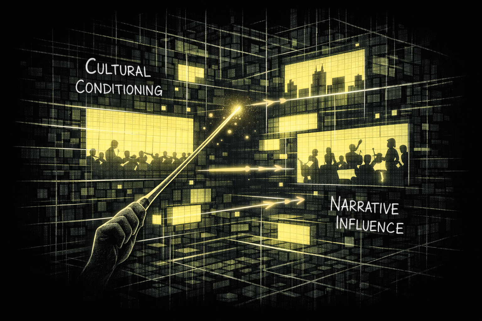 The Wand and the Orchestra: on how stories prepare the future.