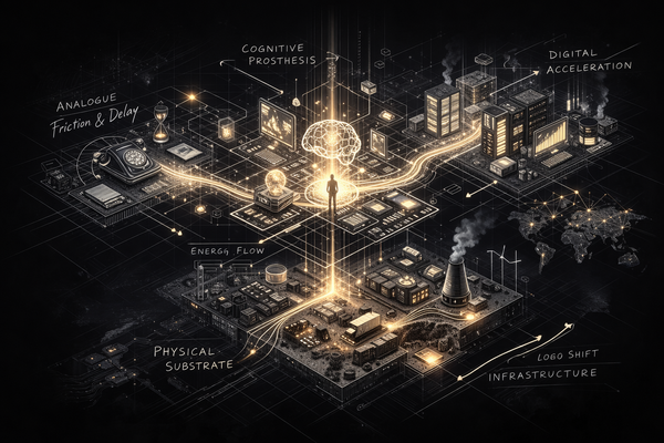 AI as Cognitive Prosthesis in an Overstimulated Civilization